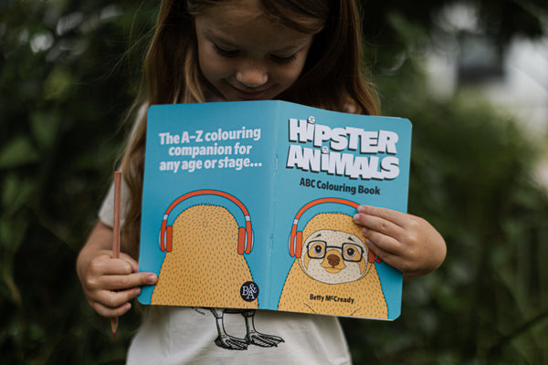 Hipster Animals ABC Colouring Book