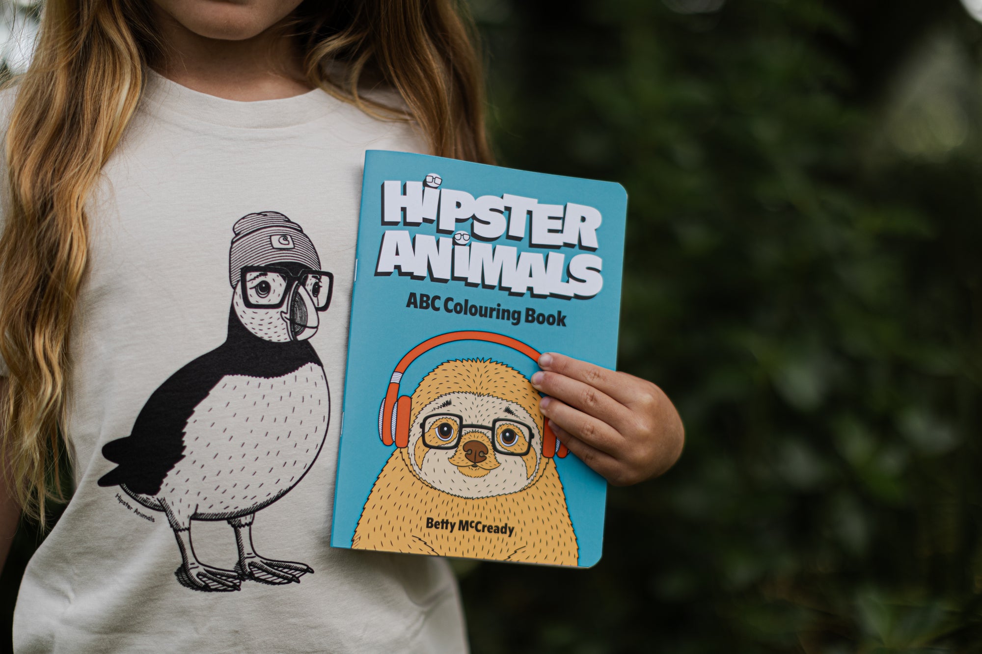 Hipster Animals ABC Colouring Book