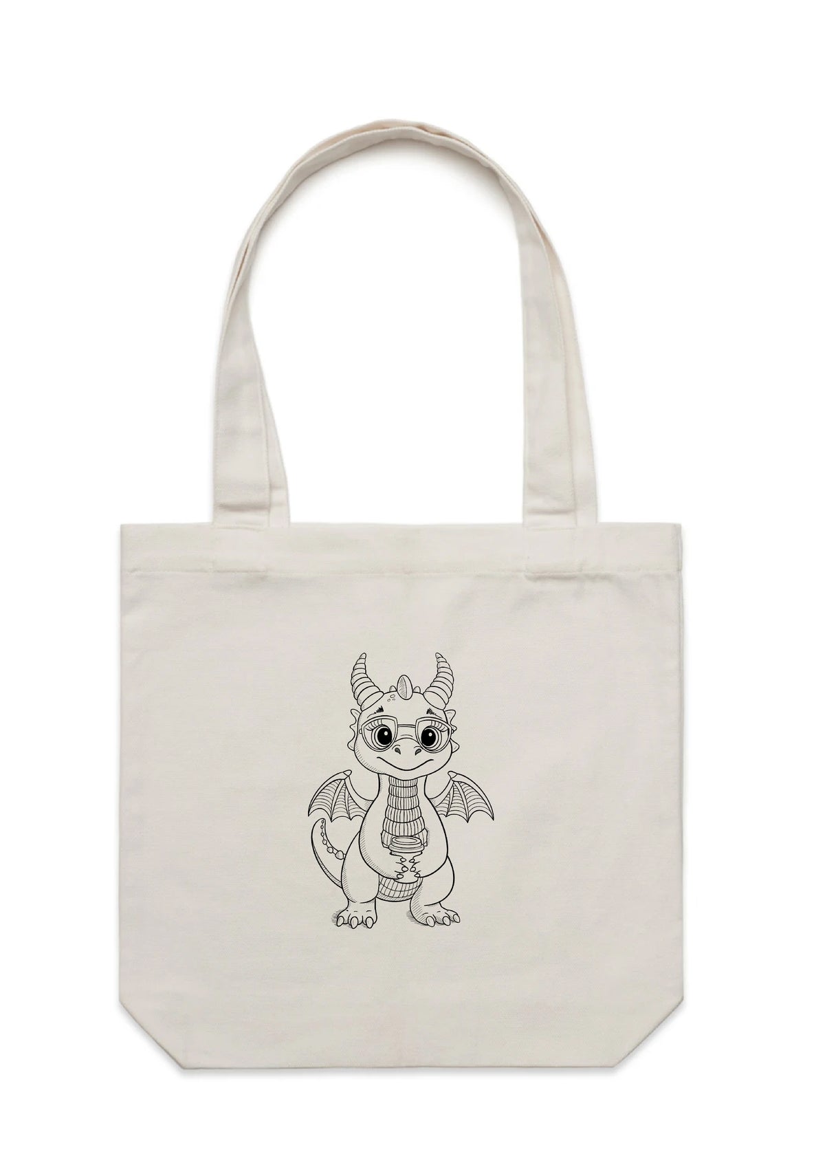 Hipster Dragon Tote Bag