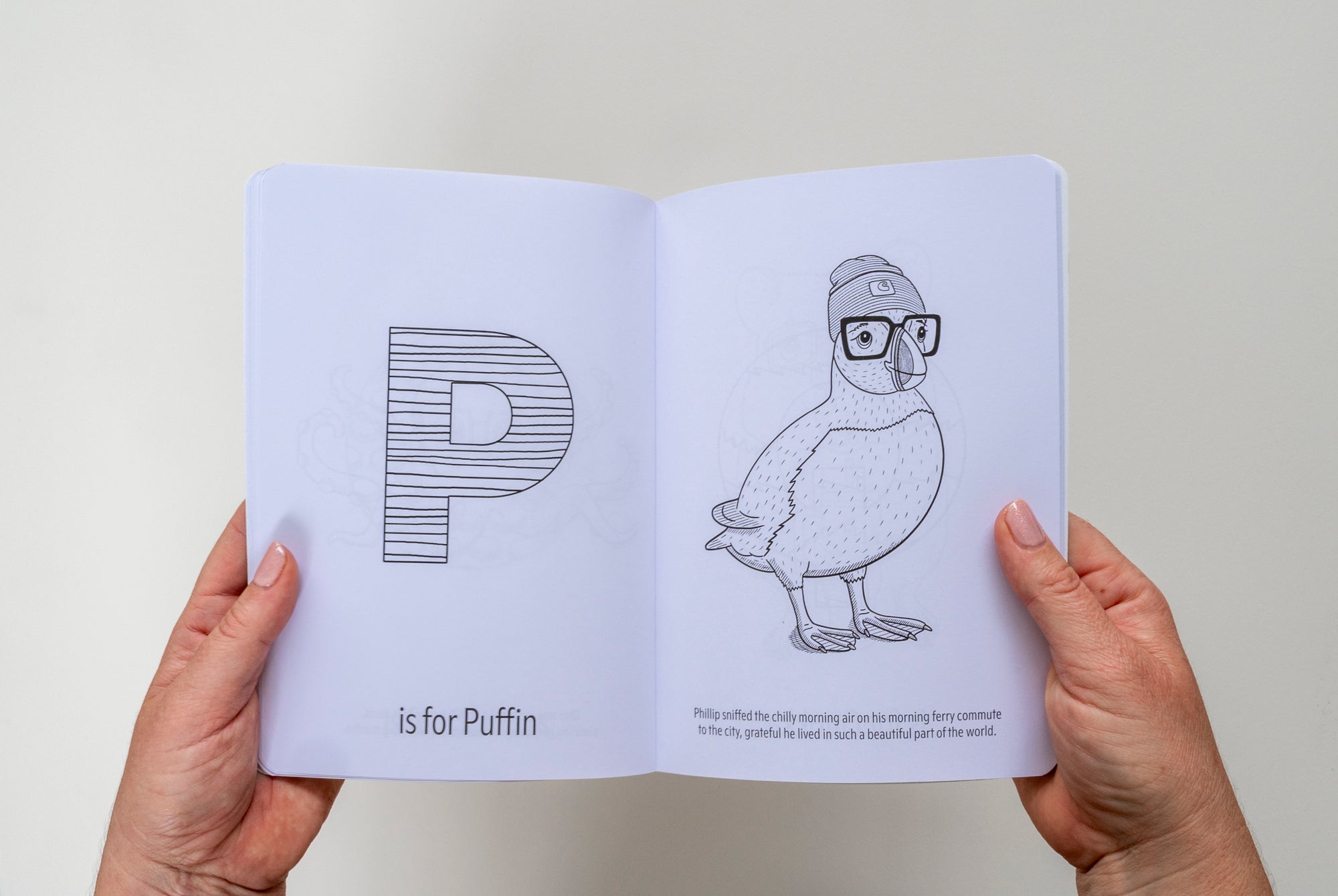 Hipster Animals ABC Colouring Book