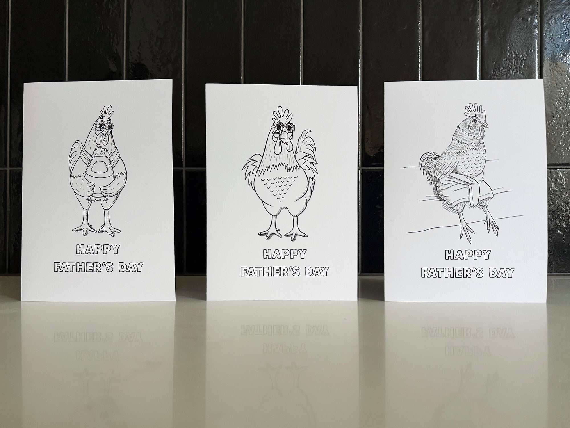 Hipster Animals Father's Day Cards