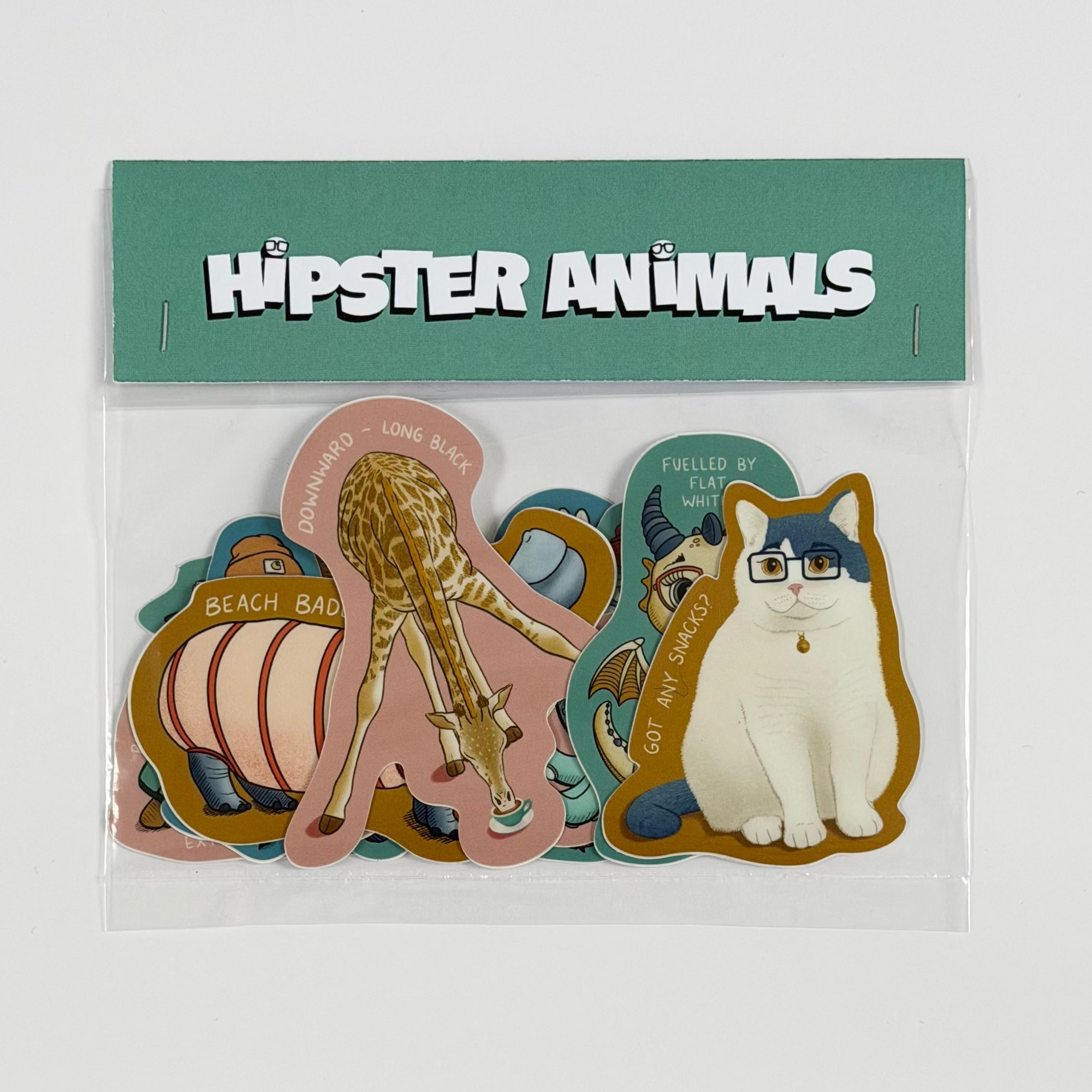 Hipster Animals Vinyl Stickers (Pack of 13)