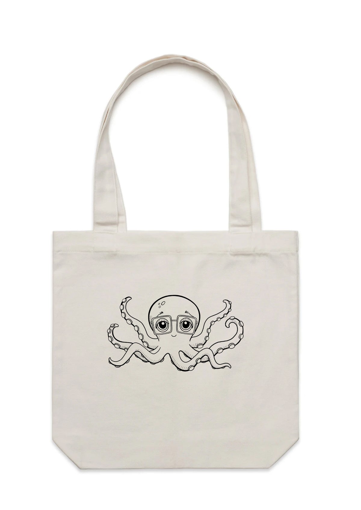 Hipster Octopus Tote Bag