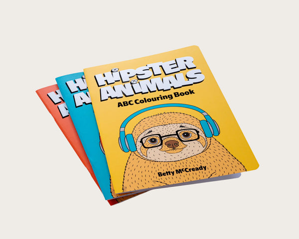 Hipster Animals ABC Colouring Book